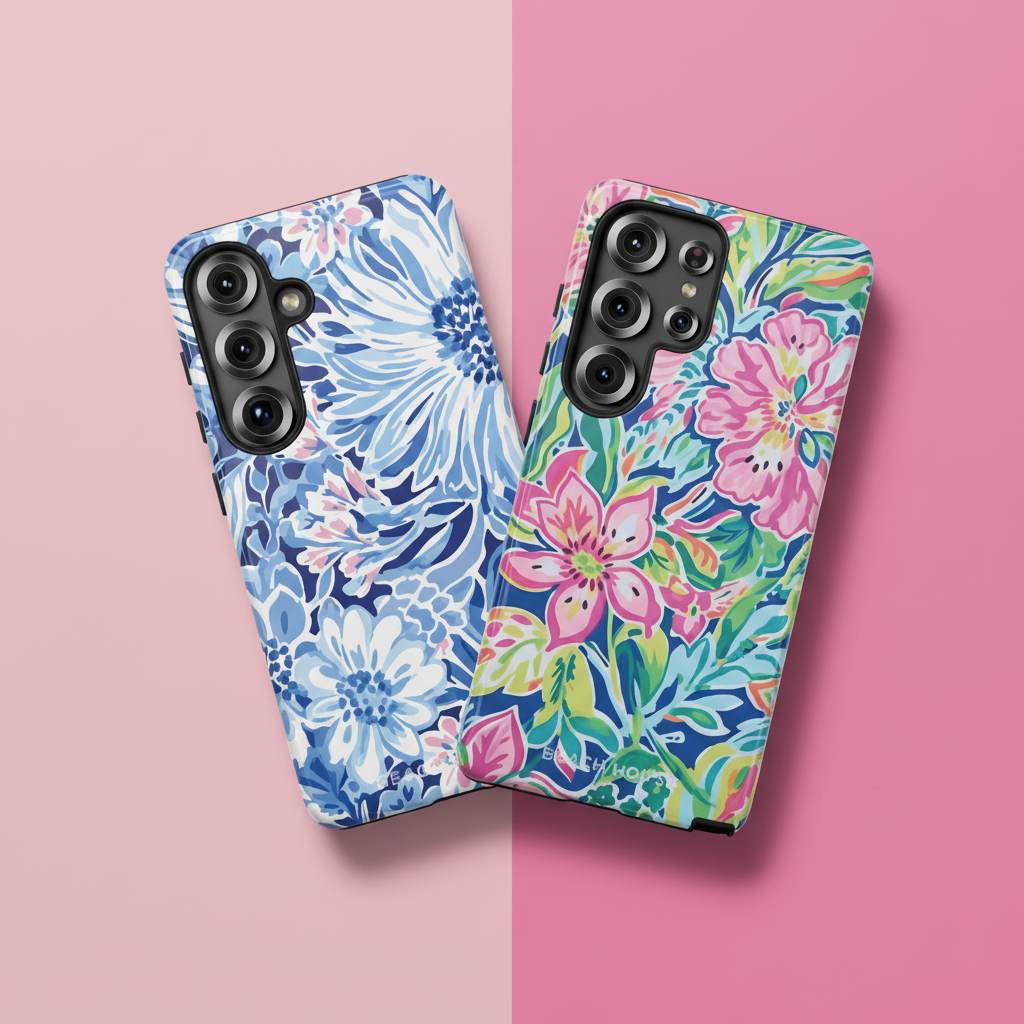 Tough Cases for Galaxy phone with tropical, floral designs by Beach House