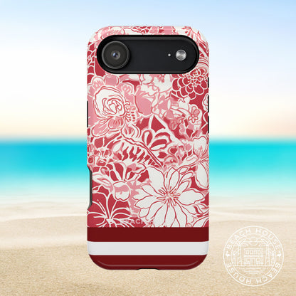 Norman MagSafe Tough Case for iPhone 17 Air with floral design on a beach background