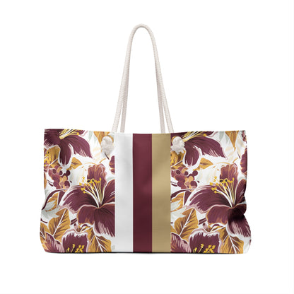 Back view of Tallahassee Weekender Tote Bag on a white background