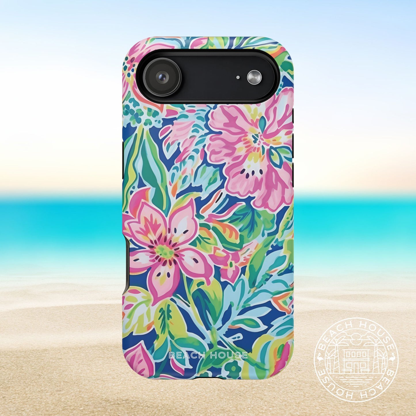 Fernandina MagSafe Tough Case for iPhone 17 Air on a beach background