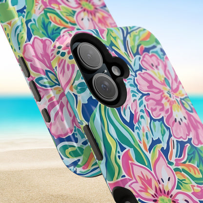 Vibrant Fernandina MagSafe Tough Case for iPhone case with a beach background