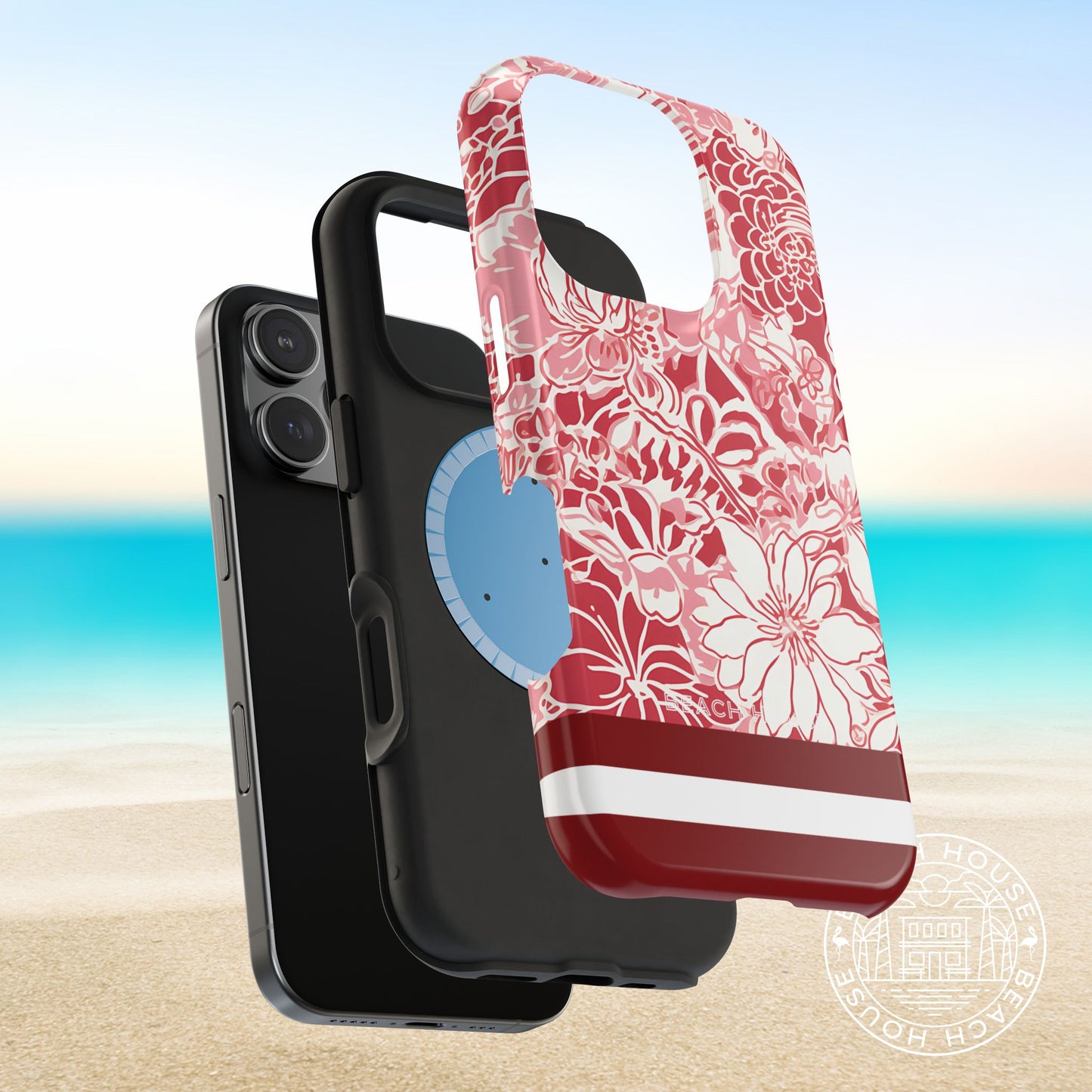 Layers of the Norman MagSafe Tough Case for iPhone with shock absorption liner and lexan outer shell