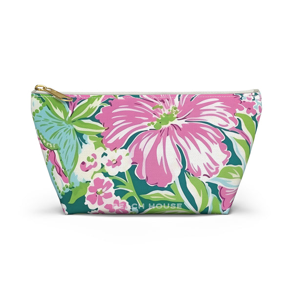 Front of small Seaside accessory pouch on white background