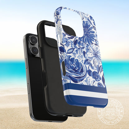 View of layers of the Lexington Tough Case on a smartphone with a beach background