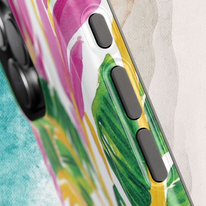 Close up view of buttons on the Naples MagSafe Tough Case for iPhone