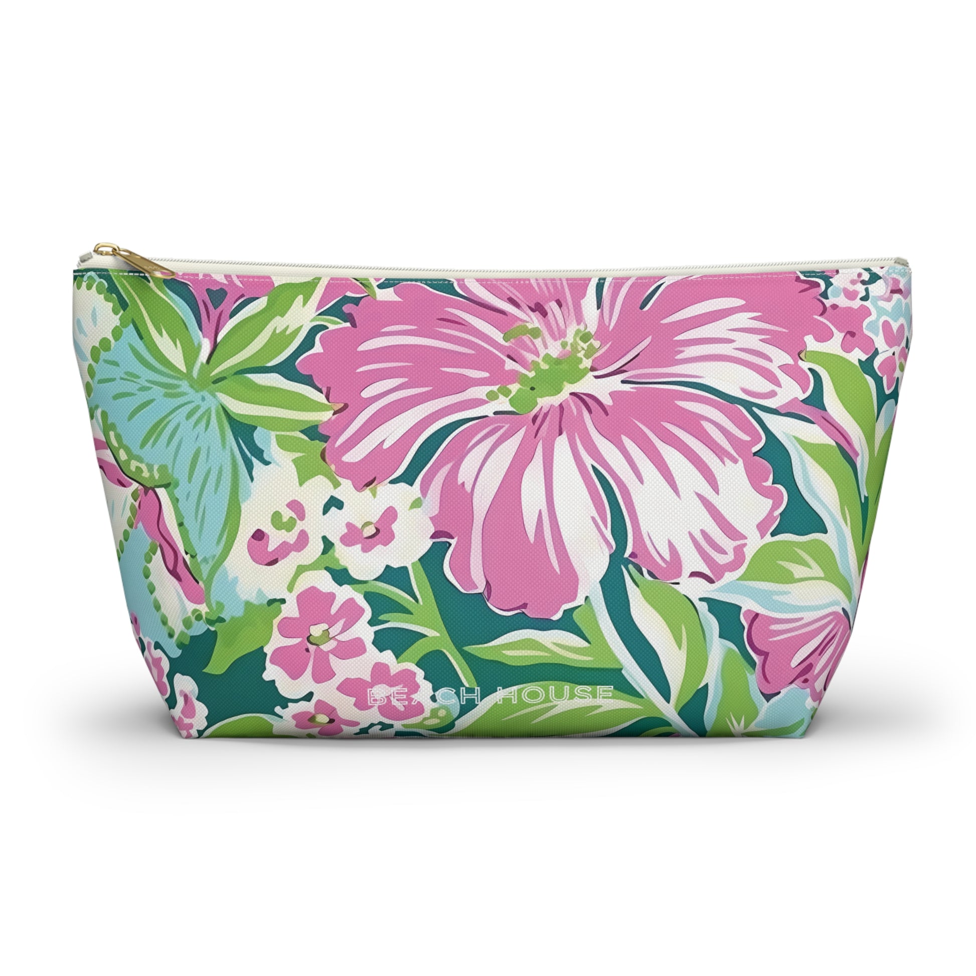 Front of large Seaside accessory pouch on a white background