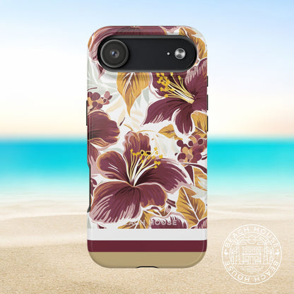 Tallahassee Tough Case for iPhone 17 Air with Beach House brand on a beach background