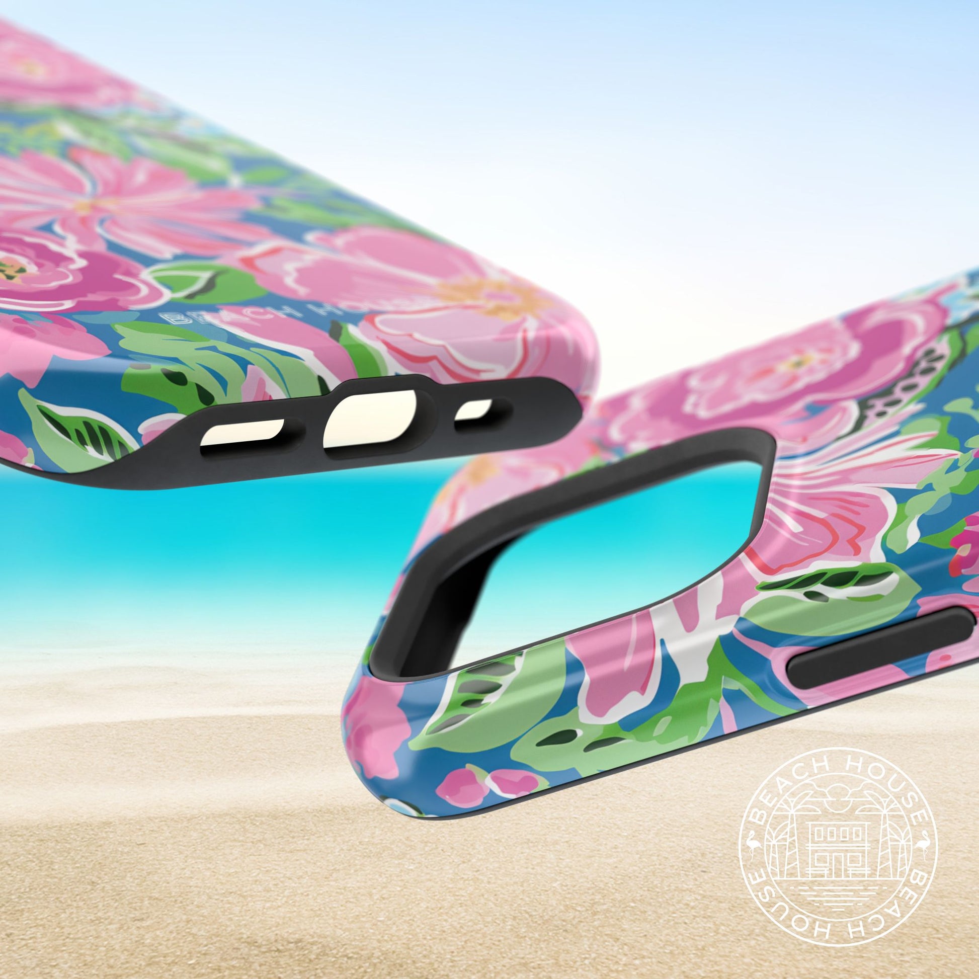 Top and bottom views of the Madeira MagSafe Tough Case for iPhone.