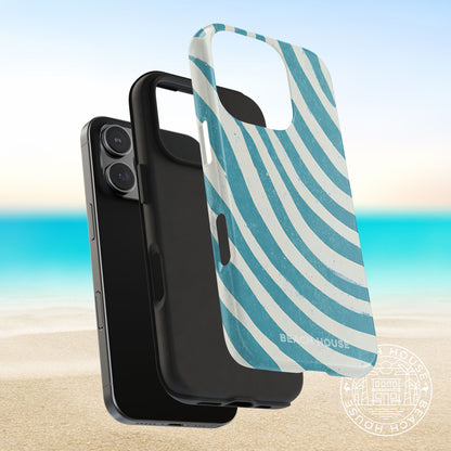 Layers of the Holmes Beach Tough Case for iPhone, on a beach background