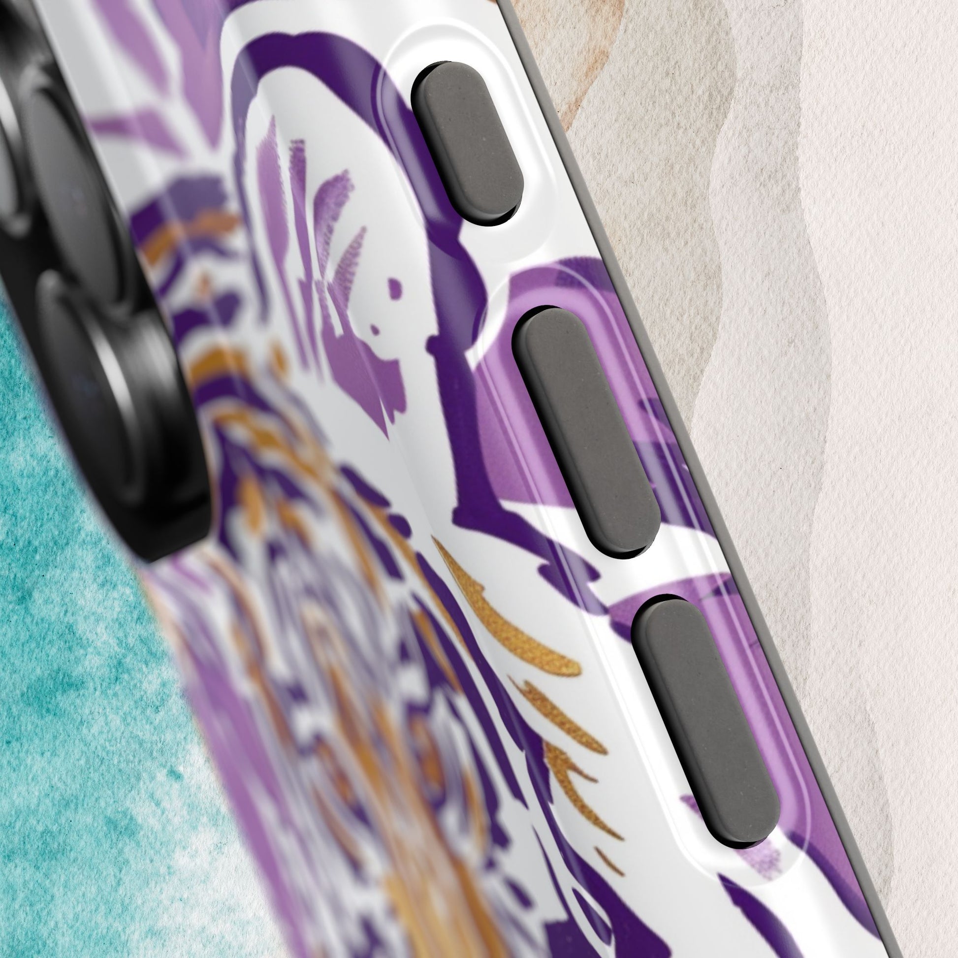 Close up of button details on the Baton Rouge MagSafe Tough Case for iPhone