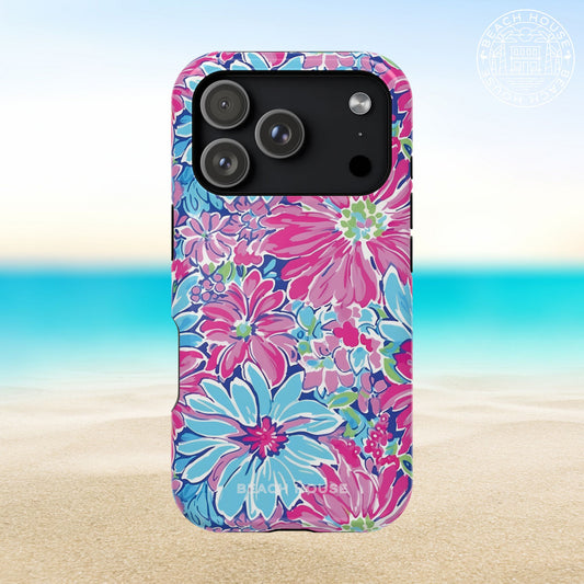 Bimini MagSafe Tough Case for iPhone 17 Pro with a beach background