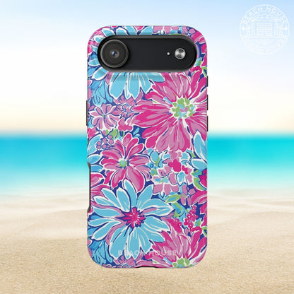 Bimini Tough Case for iPhone 17 Air with tropical design on a beach background