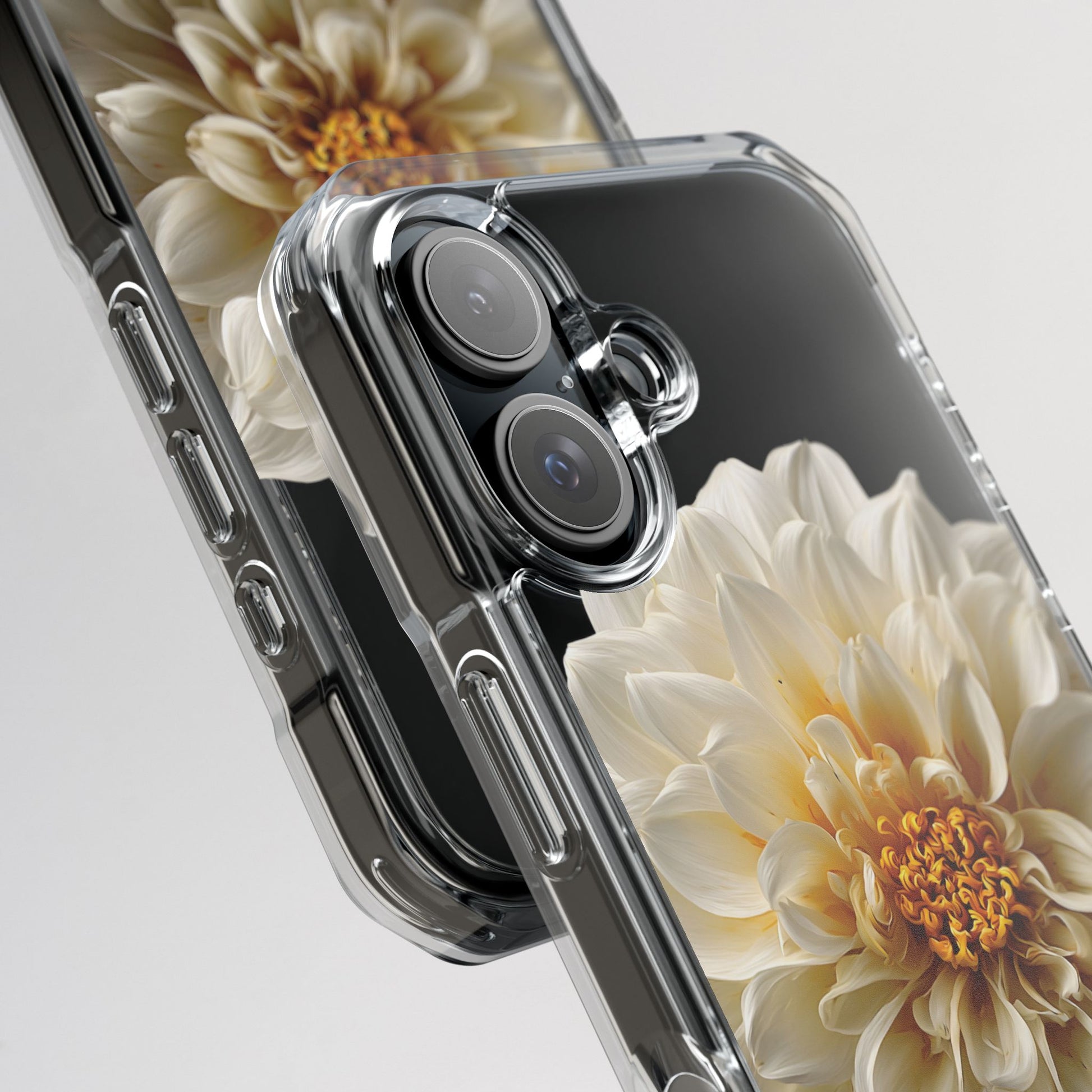 Phone case with floral design on a white background