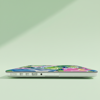 Floral Everglades MacBook Case on a light green background
