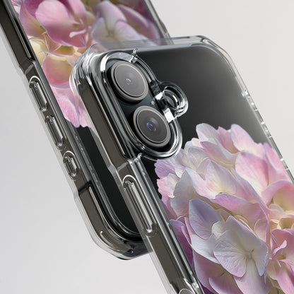 Phone case with floral design on a clear background