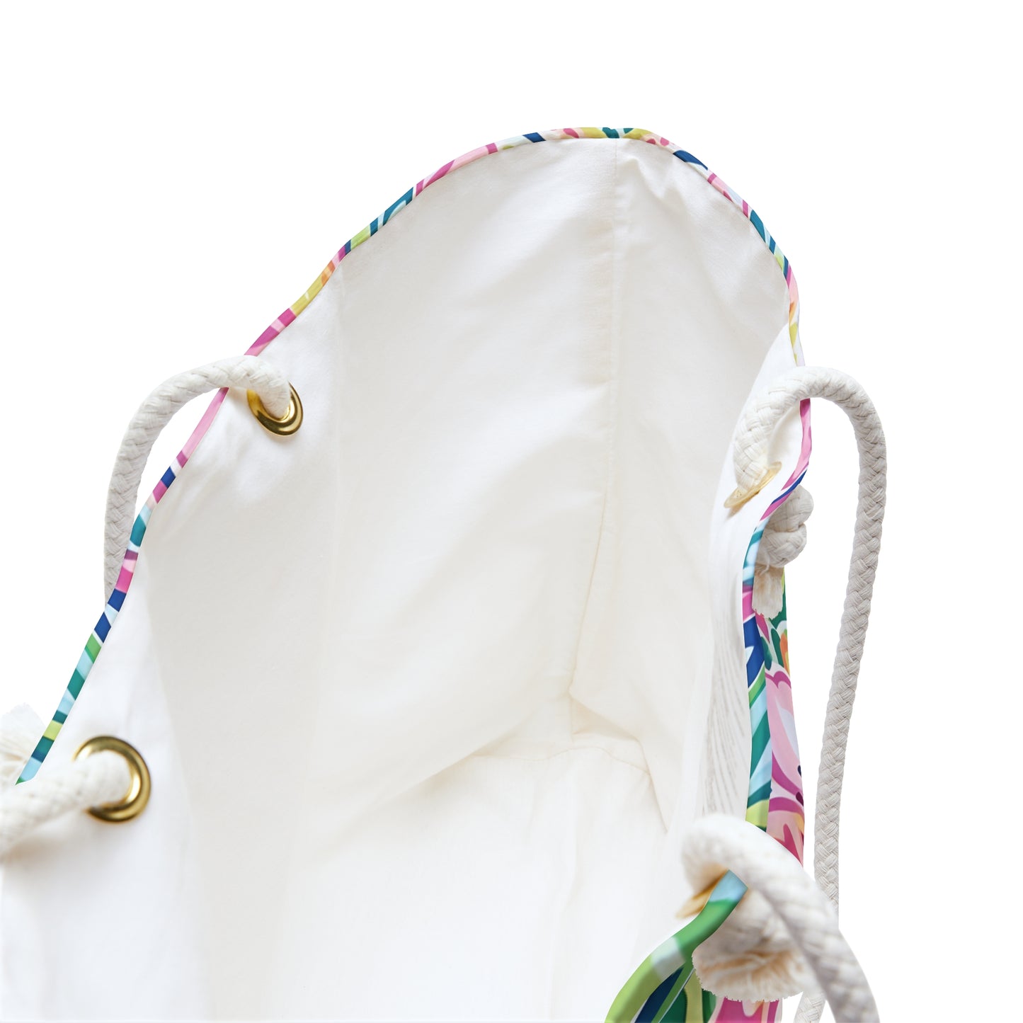 Interior view of Fernandina Weekender tote bag against a white background