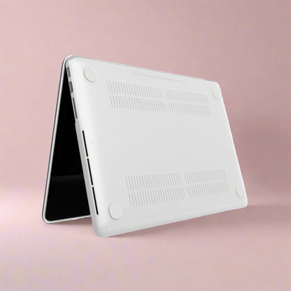 Bottom view of the Key Biscayne MacBook Case on a pink background