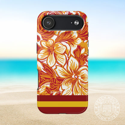 Los Angeles Tough Case for iPhone 17 Air with floral design on a beach background