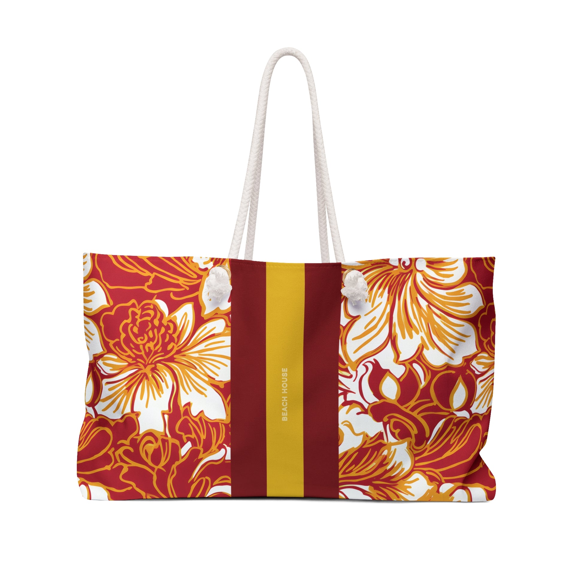 Front view of the Los Angeles Weekender Tote Bag on a white background