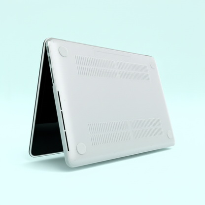 Bottom of the St. Simon MacBook Case on a light blue background