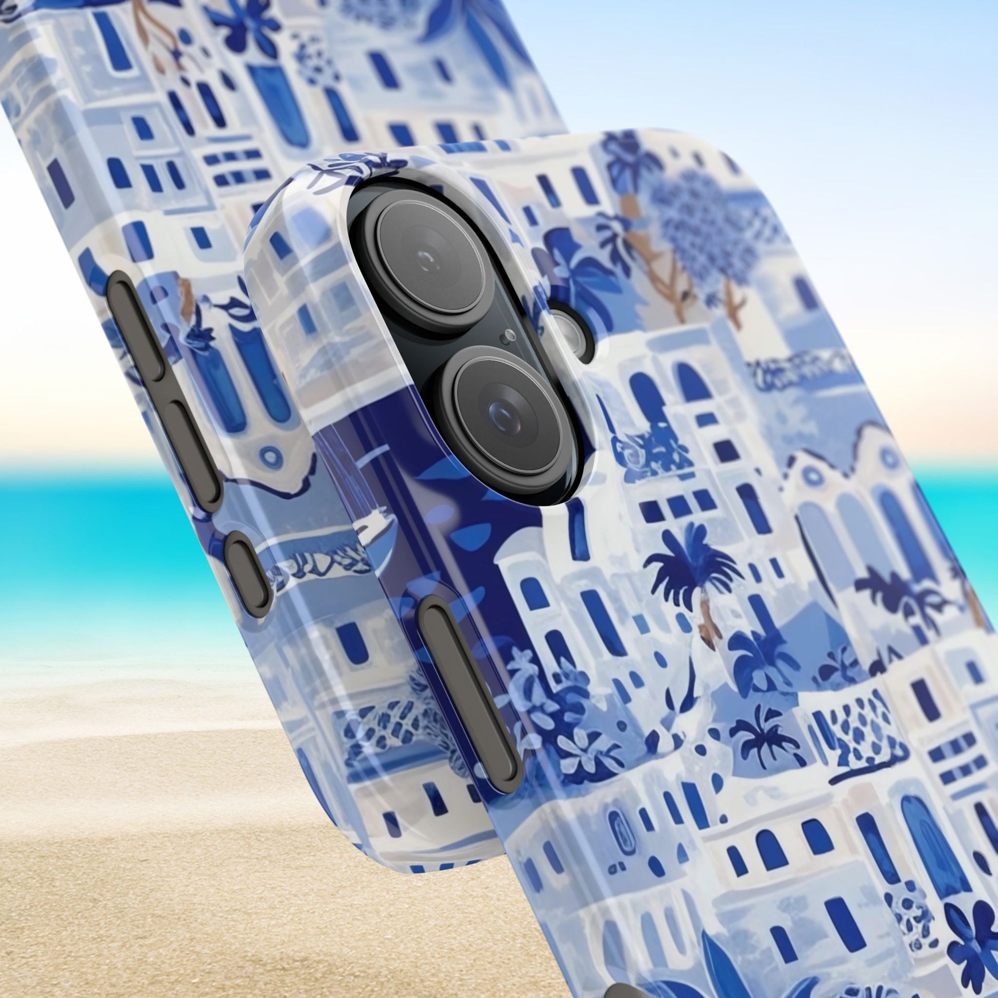 Close up views of the Santorini Slim Case for iPhone