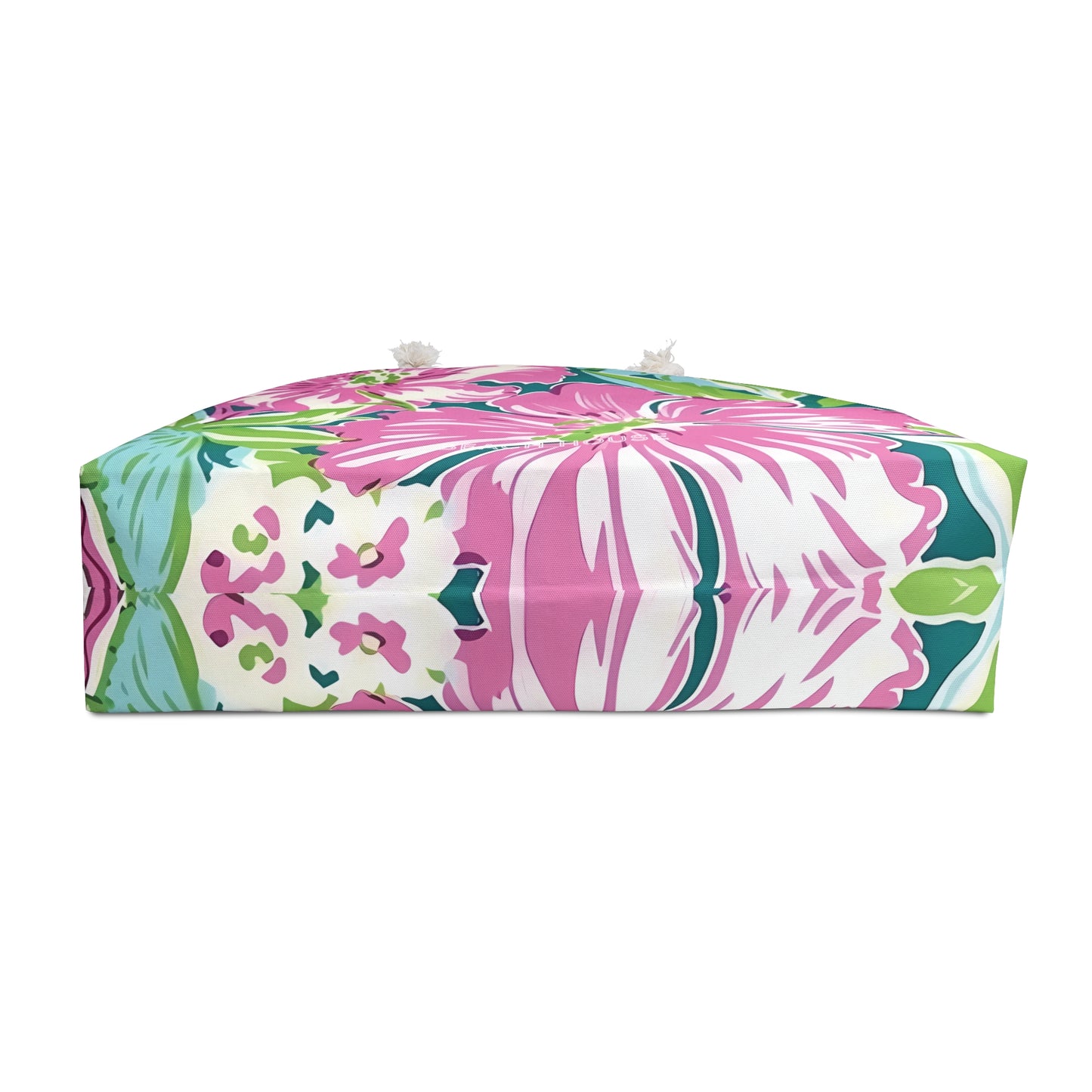 Bottom view of the Seaside Weekender Tote Bag on a white background