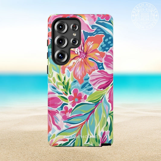 Waikiki Tough Case for Galaxy case on a beach background