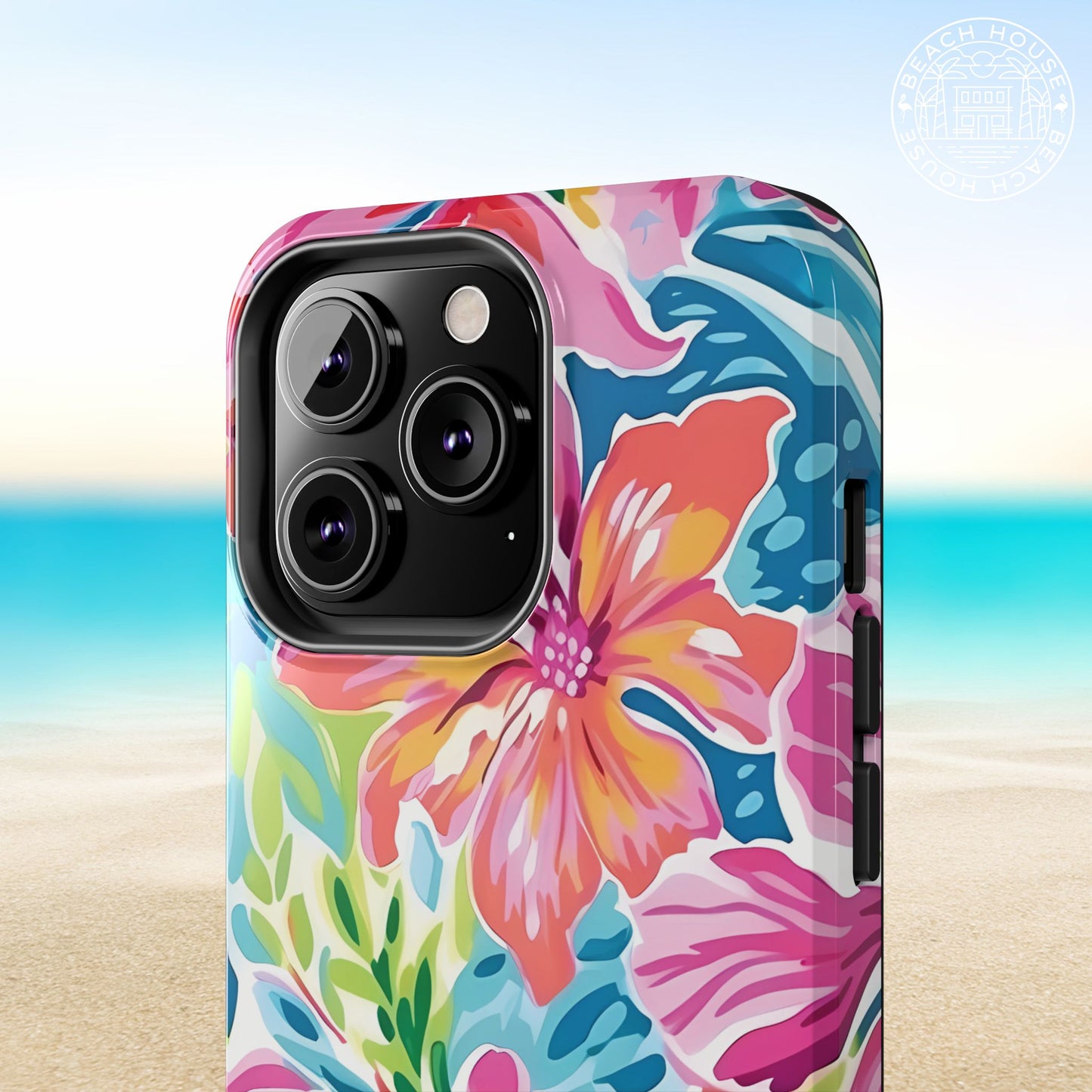 Tropical Waikiki Tough Case for iPhone with a beach background