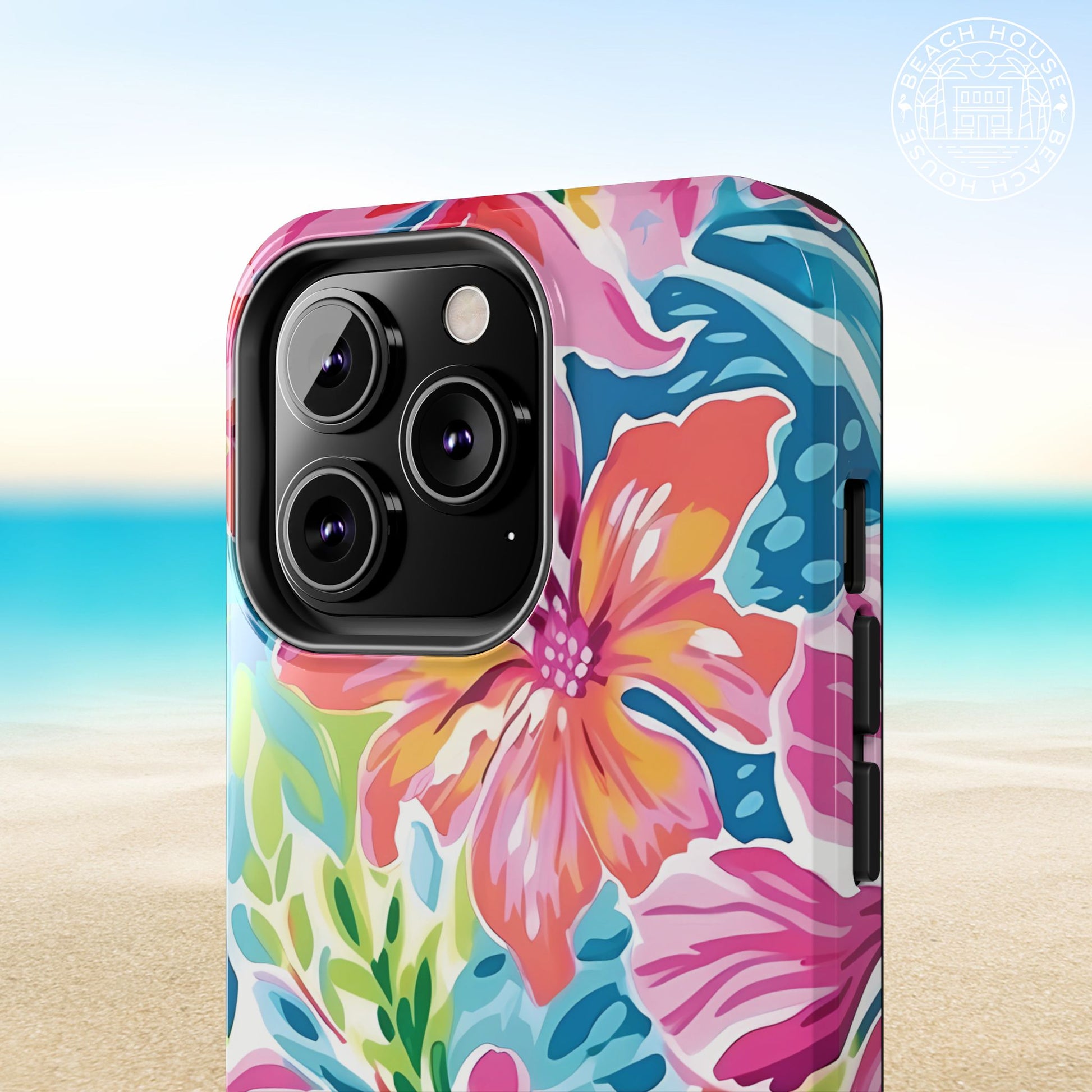 Tropical Waikiki Tough Case for iPhone with a beach background